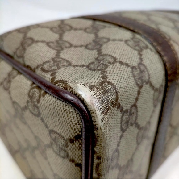 Vintage Gucci Hand Bag Sherry Line Brown PVC made in Italy 🇮🇹❤️🌹❤️🌹 - Picture 6 of 9